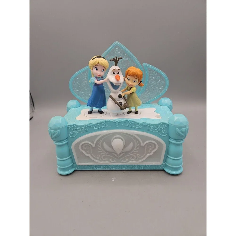 Disney Frozen Do You Want to Build A Snowman Jewelry Music Box Elsa Anna Olaf